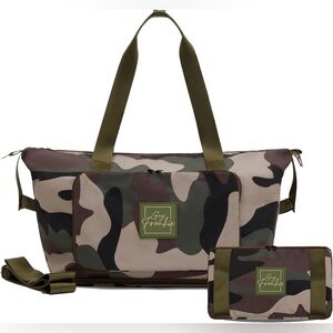 Fold Up Waterproof Camo Guy Frankie Expandable Travel Tote Bag 25-35L